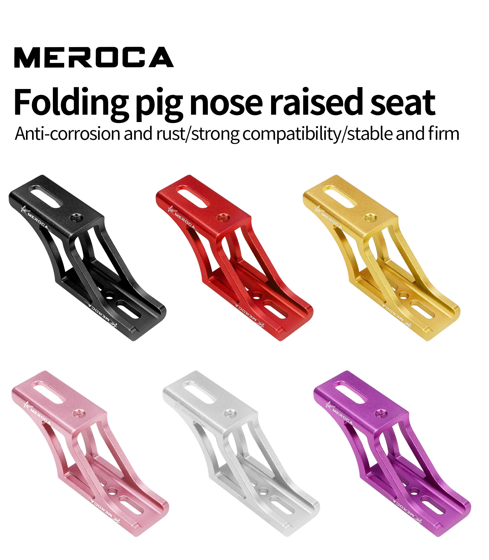 Meroca Faltrad-Fronttasche, erhöhte Basis, Aluminiumlegierung, vorderer Träger, Mount-Adapter, Raiser für Dahon Brompton Winterradfahren – Detail 1