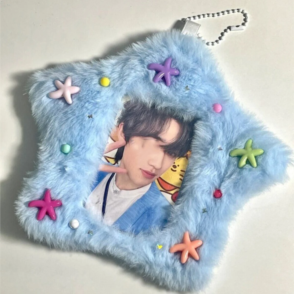 Cute Plush Photo Card Holder Photo Albums Decor Cover Case Kpop Idol Bus Card Protector Bag Picture Photo Sleeves Card Cases ﻿