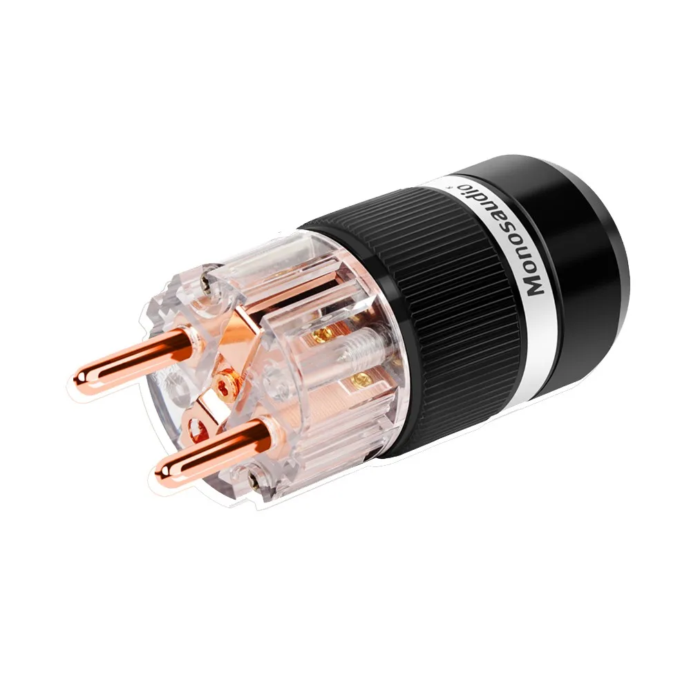 

Monosaudio E100/E101 High End Pure Copper EU AC Power Plug Schuko Power Outlet 250V 16A Screw Lock for Hifi Audio Cable