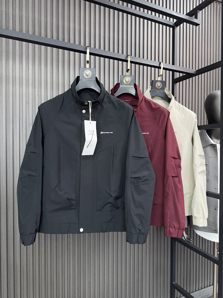 

Svip Men's Casual Jaet Autumn Spring Stand Collar Comfortable Faionable Outerwear Long Sve Urban Sle Faion ow