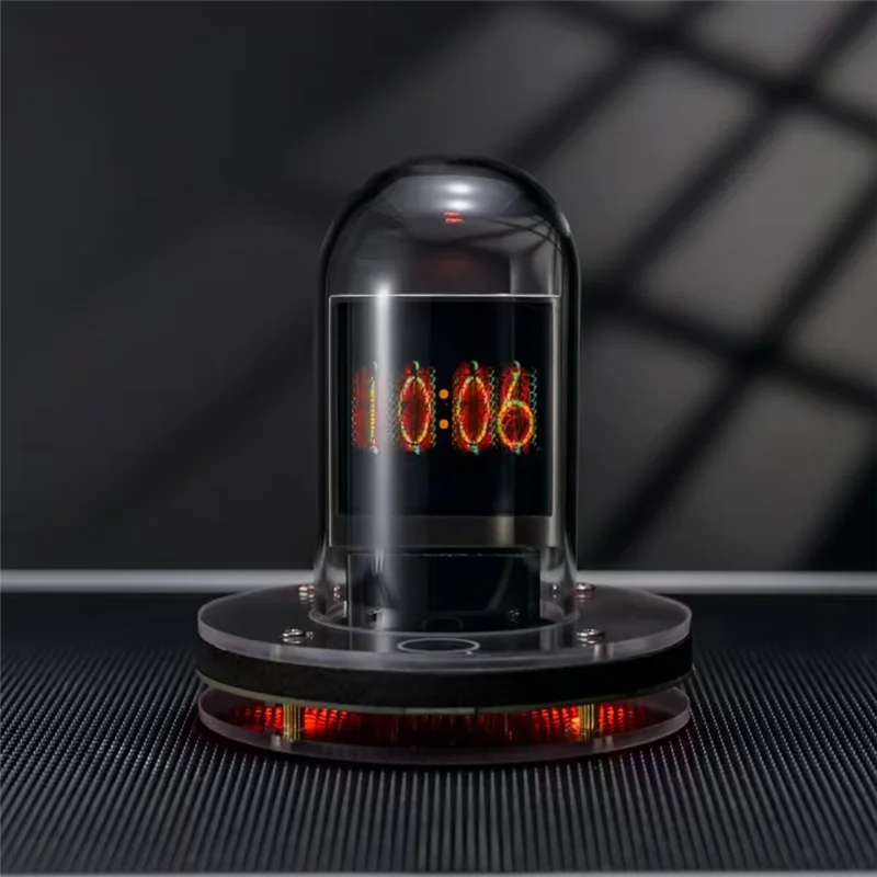 GROCE-Bitcoin Price Tracker Nixie أنبوب ساعة تنبيه مع أضواء RGB ملونة ومحطة الطقس WIFI ألبوم DIY وGIF