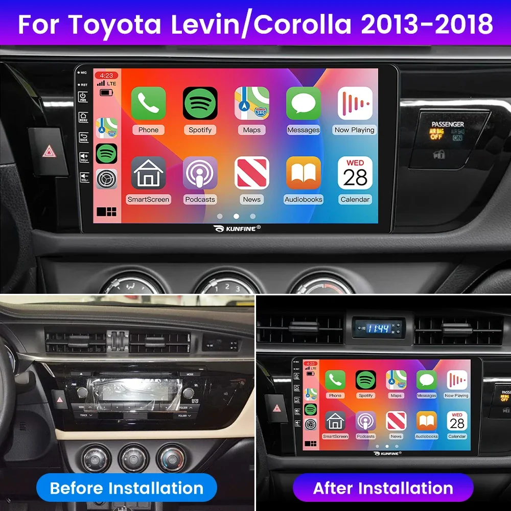 

Автомагнитола Android для Toyota Levin 2013-2018, 2DIN, 8-ядерный процессор, GPS-навигация, IPS-экран, поддержка CarPlay и Android Auto