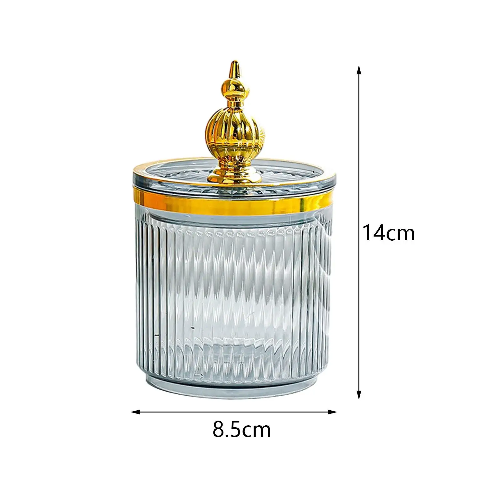 4x حاوية تخزين للمسحات القطنية والكرات، منظم الحمام