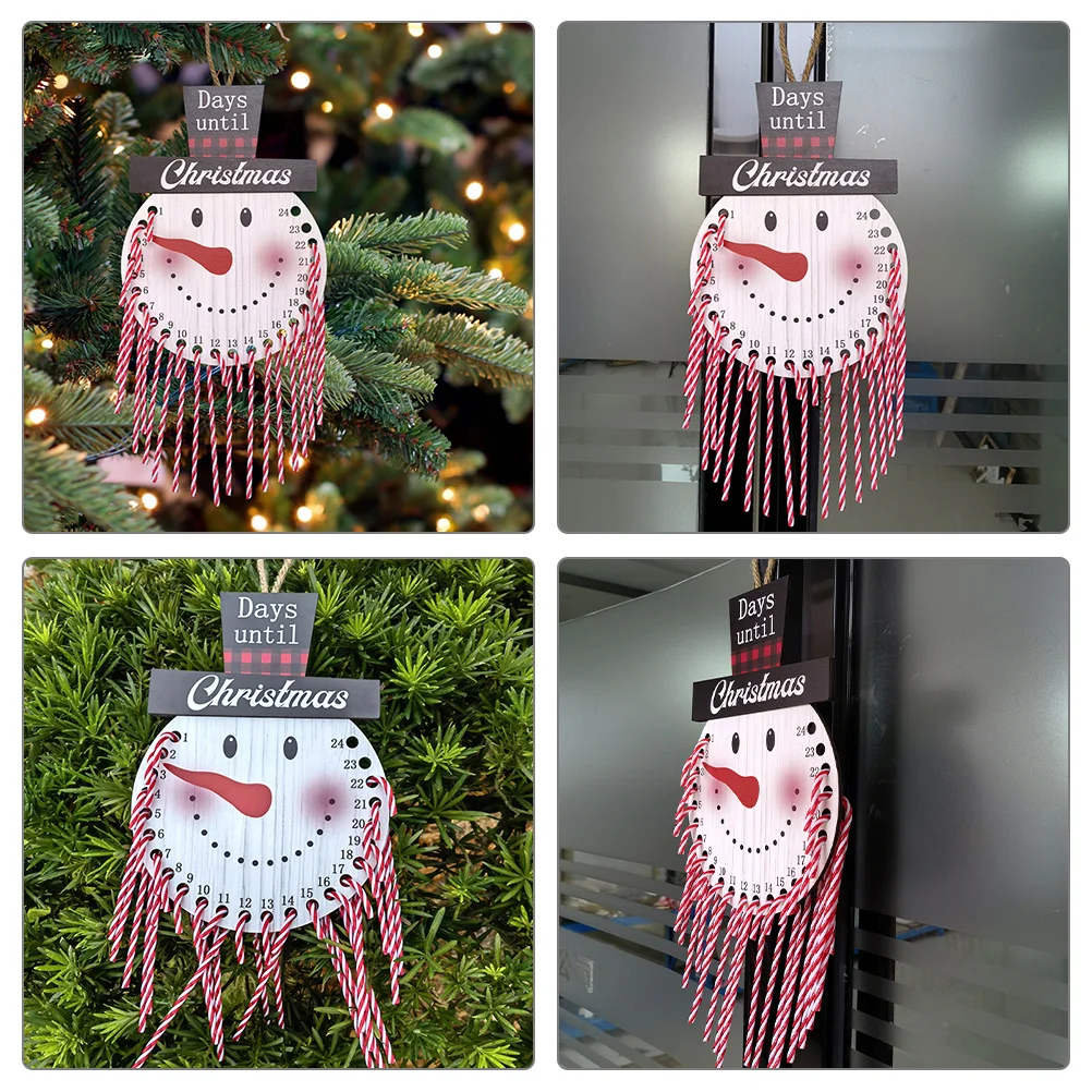 

Christmas Calendar Pendant Wood Decorative Door Ornament for Front Door Wall Hanging Xmas Advent Calendar Christmas Party Decor