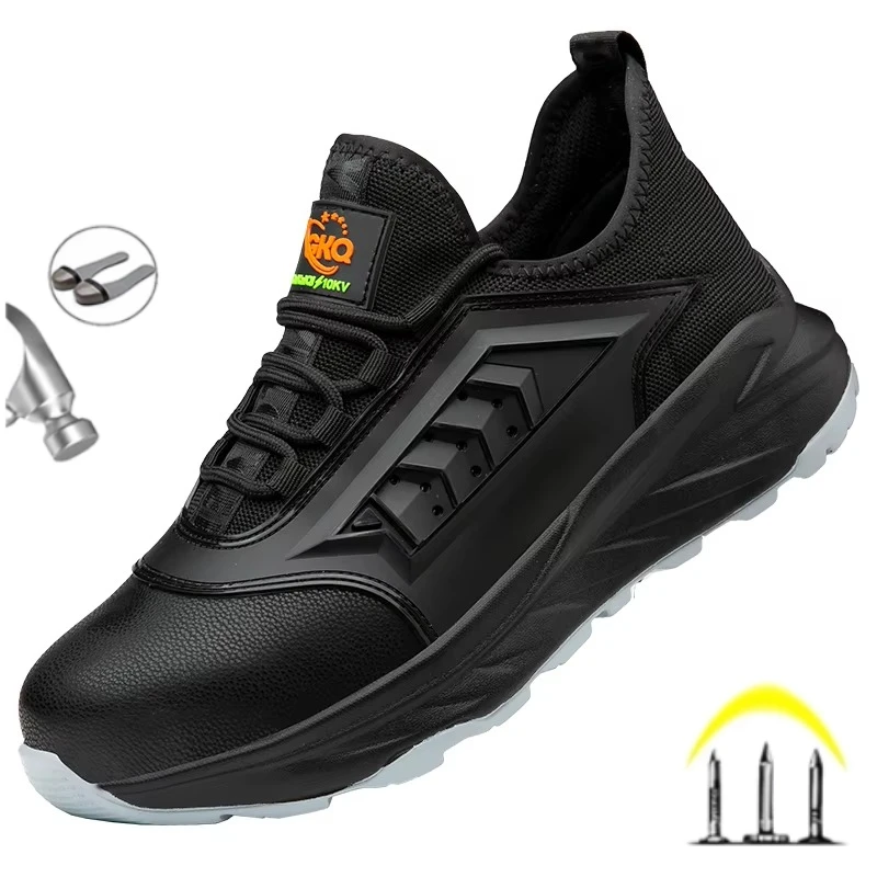 

Fashion Leather Insulation 10KV Men Electrician Shoes Non-slip Anti Smashing Wear Resistant Male Work Safety Boots Sneakers
