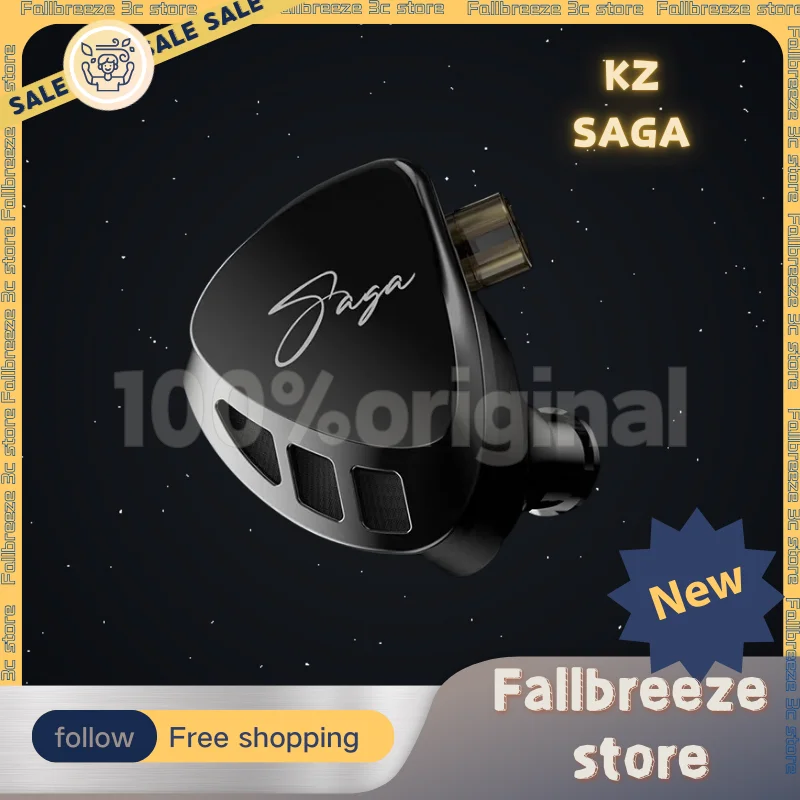 

KZ Saga HiFi Earphone With Detachable Cable In Ear Dynamic Driver High Sound Quality Comforable Headset Custom Music Earphones