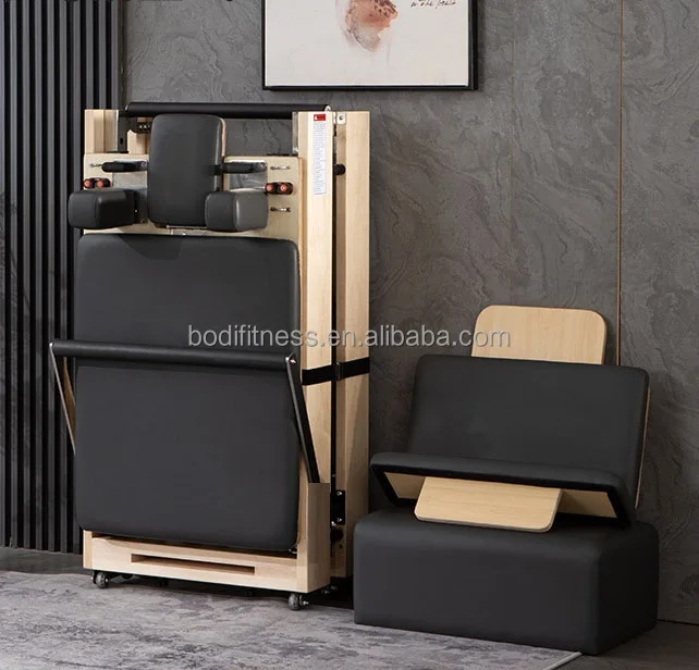 

Professional Home Gym Fitness Foldable Pilates Reformer Pilates Bed Folding Yoga Pilates