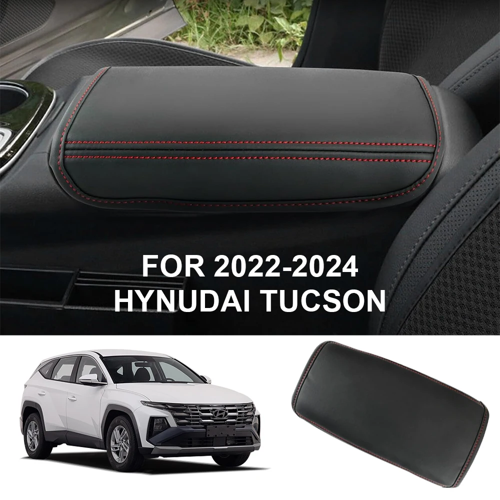 For Hyundai Tucson 2022 2023 2024 Car Armrest Box Protector Cover Leather Center Console Arm Rest Pad Car Interior Accessories