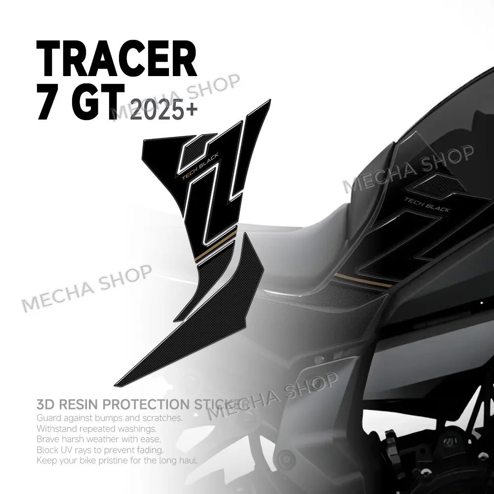 

For Tracer 7 GT 2025 2026 Accessories 3D Resin Decal Kit Tank Pad