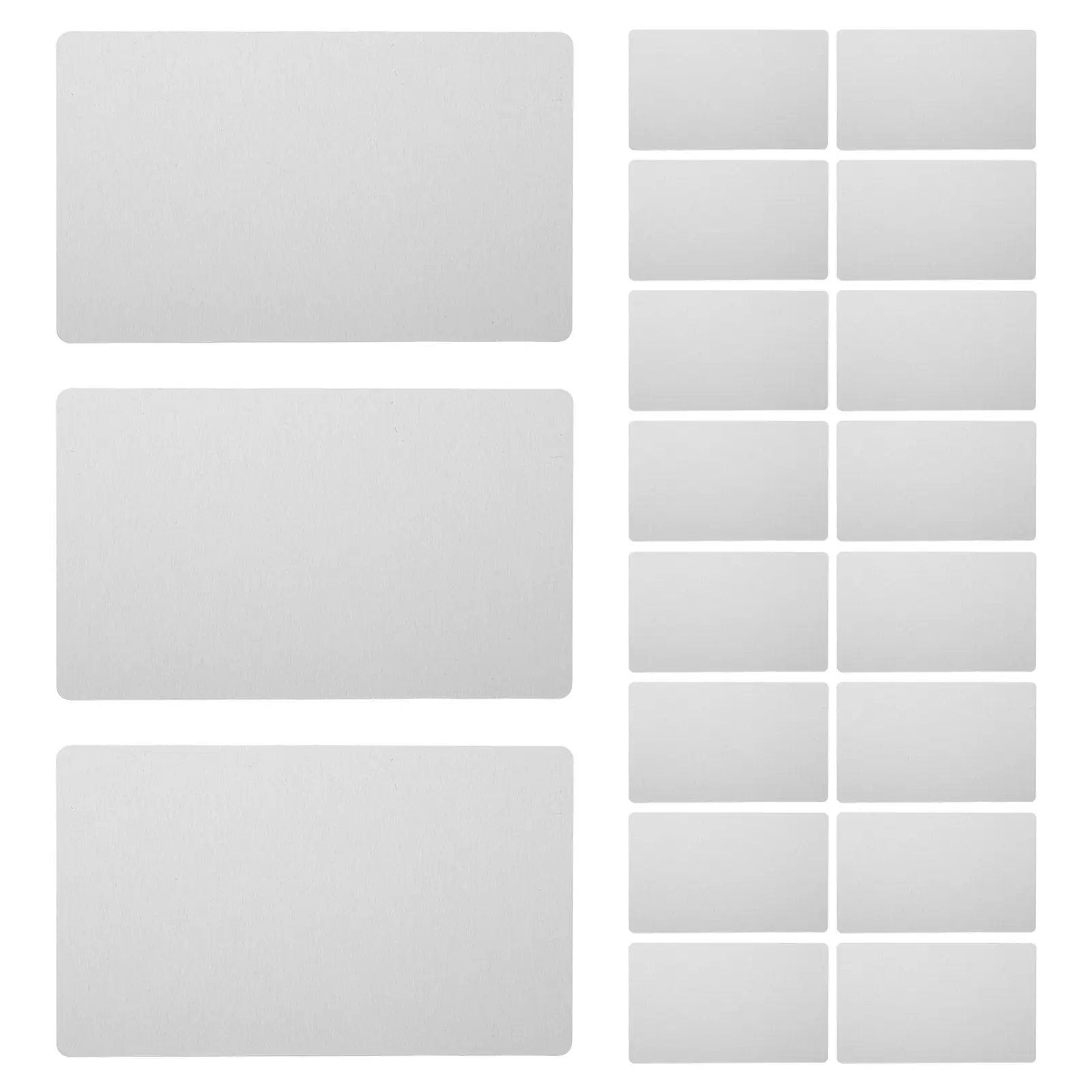 200Pcs Laser Engraving Aluminum Blank Cards Polished Oxidation Resistant Multipurpose Sheets for DIY Business Name Plates Office