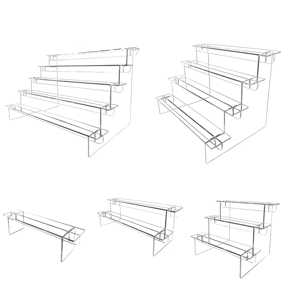 Acrylic Transparent Ladder Display Stand Hand-Made Model Adjustable Display Stand Transparent Doll Pottery Clay Figurine Ladder