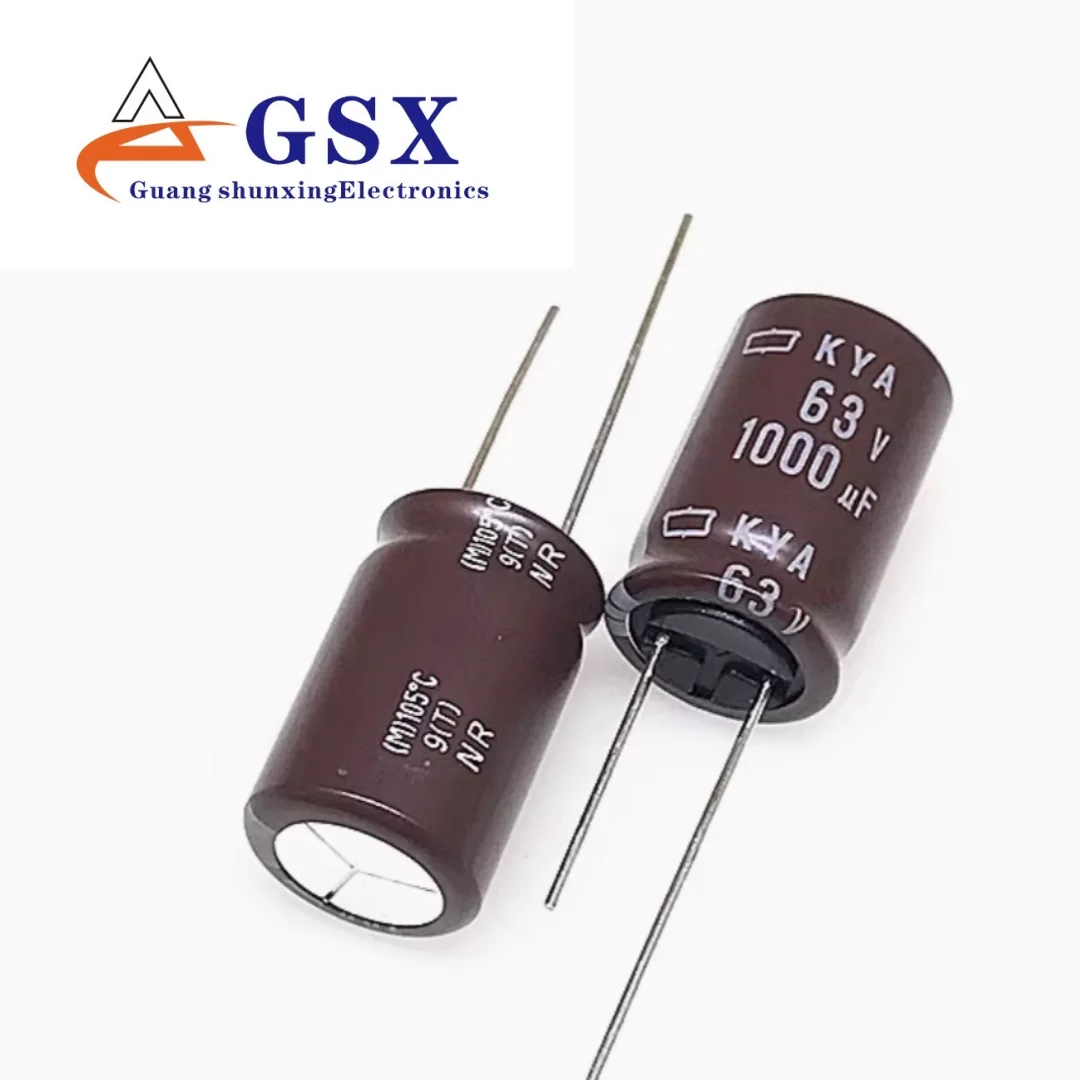 

10pcs Aluminum electrolytic capacitor 63v1000uf 16 * 25 black diamond KYA