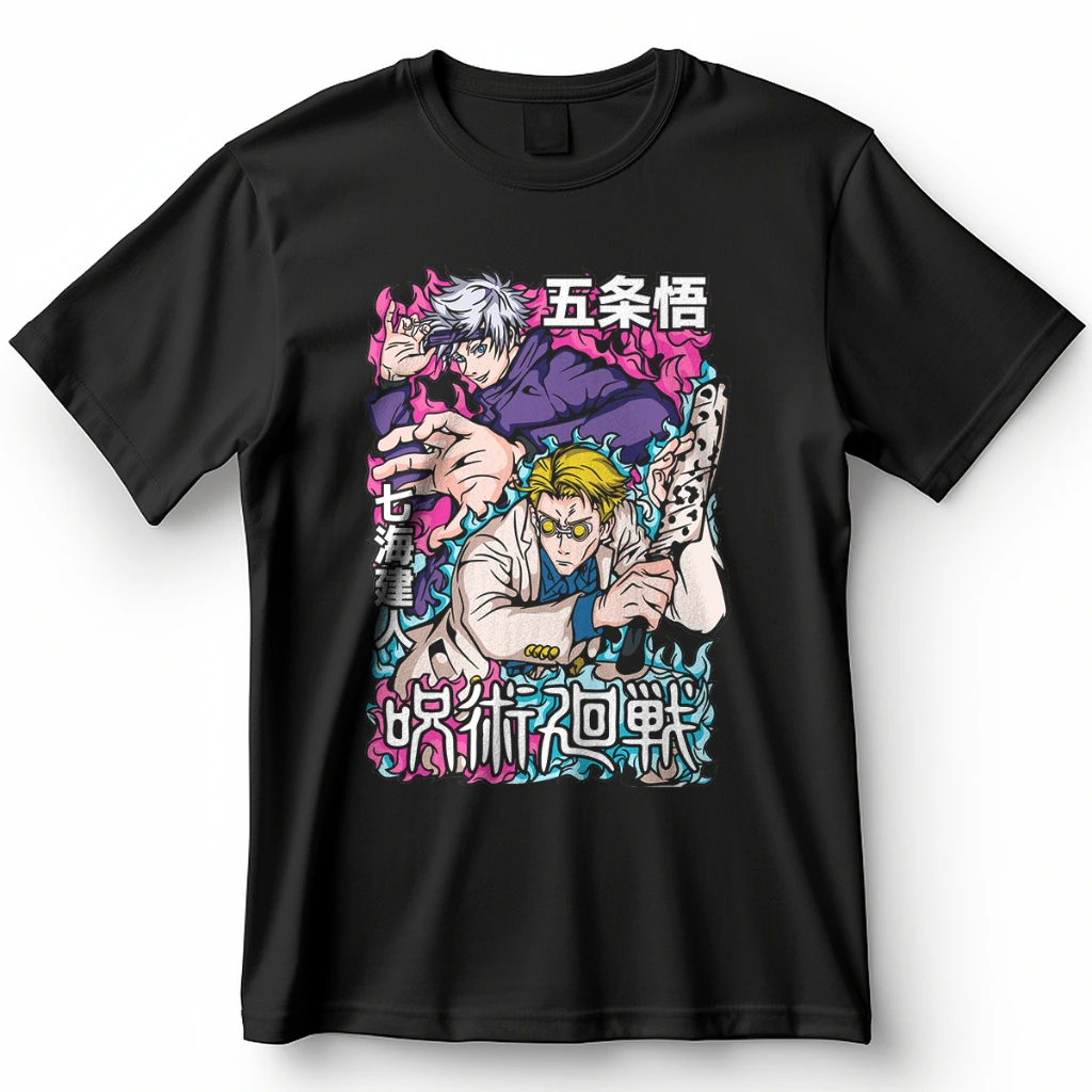 

Japanese Anime Jujutsu Kaisen Gojo Men Women Summer T-shirt Harajuku Retro Short-sleeved Loose Oversized Casual Comfort Y2k Top