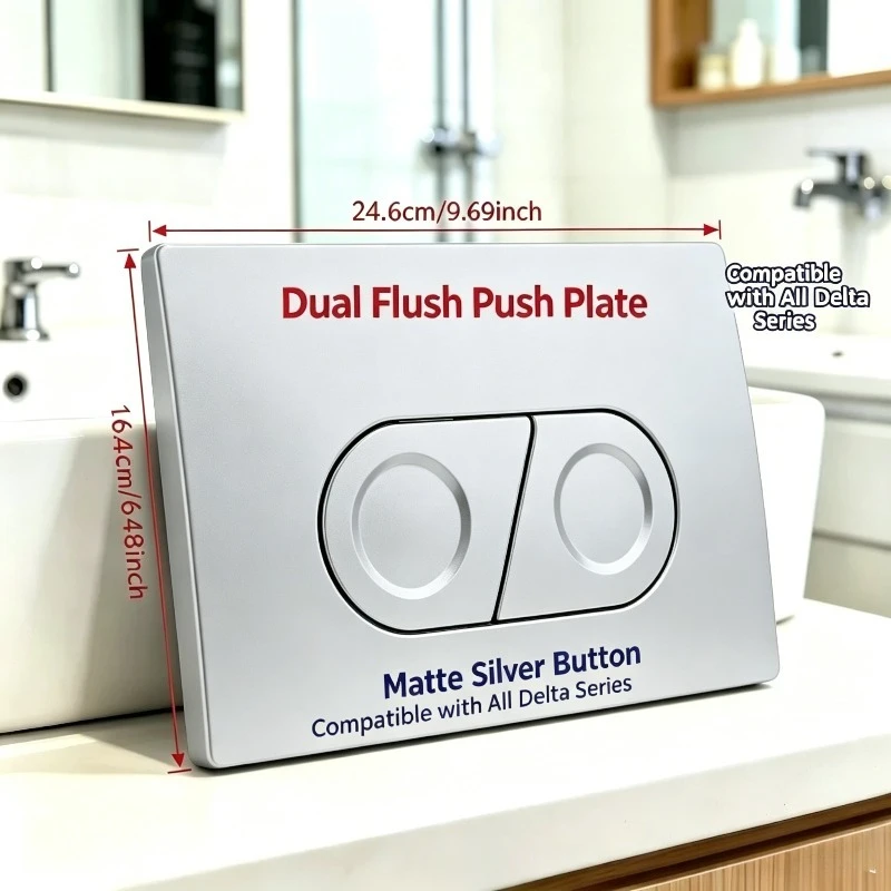 

Dual Toliet Flushing Plate for Geberi-t Up100/Duofix Up172 UP182 All Delta Series Universal Concealed Cistern Water Tank Panels
