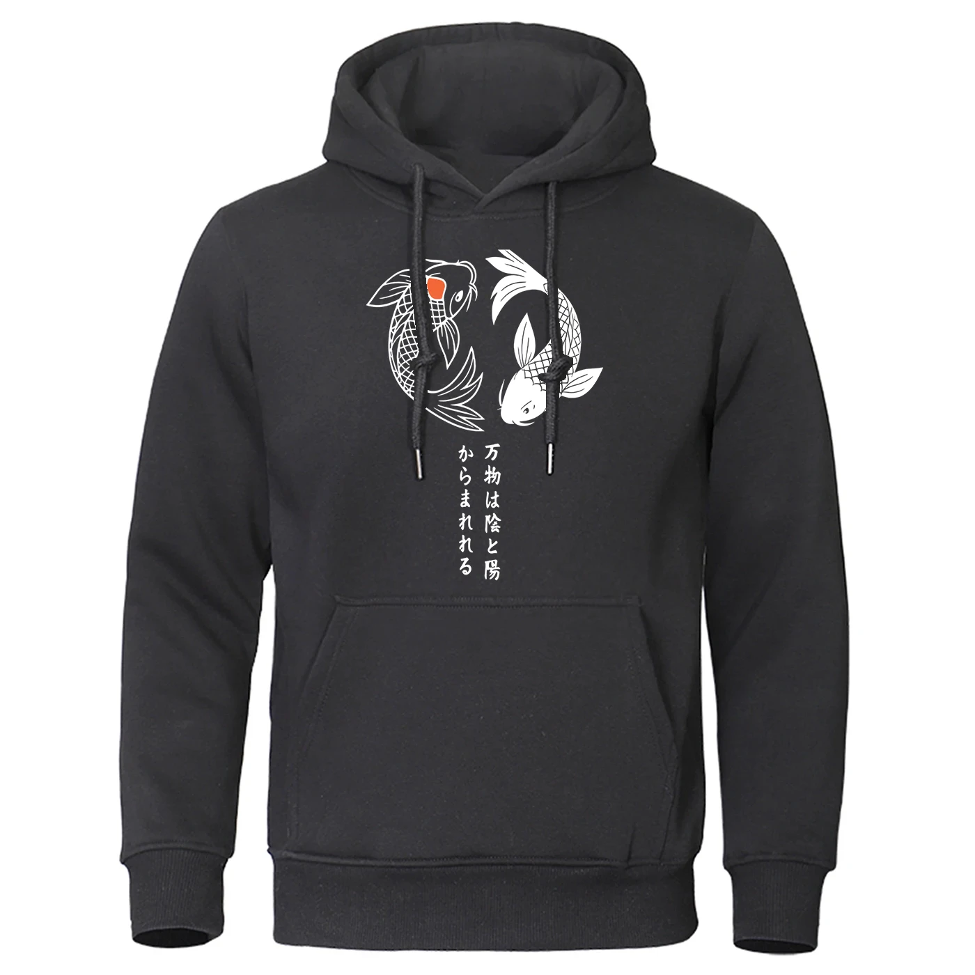 

Мужские весенне-осенние удобные, приятные для кожи толстовки, 2021, японское пальто с рисунком Koi Harajuku и логотипом