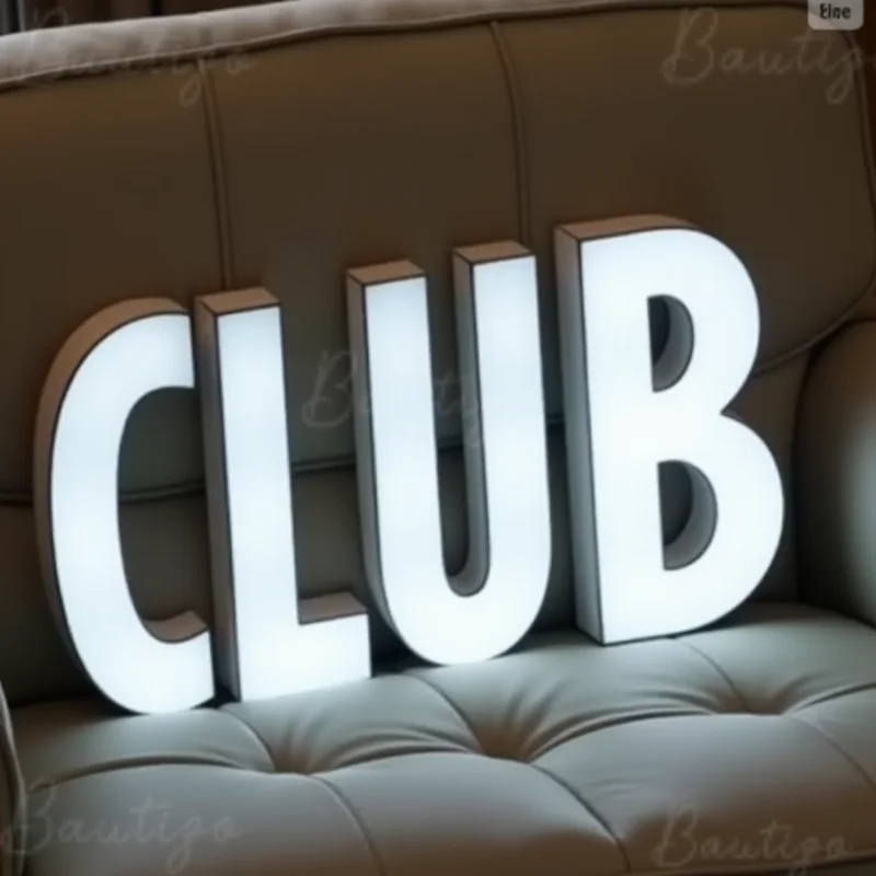 Custom 3D LED Illuminated Metal Letters Sign Frontlit For Business Storefront Outdoor Waterproof Light Up Advertising Signage