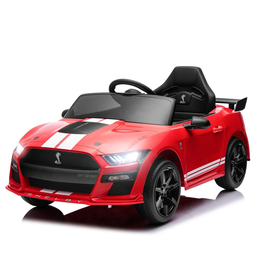 Ride On Kids Car With Remote Controls 12V Battery Powered 2 Riding Modes Cars for Kids Sigle Seat Bluetooth Music LED Lights