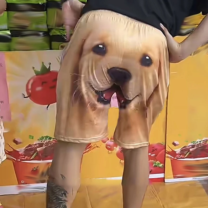 Fashion Funny Pet Dog Shorts Casual 3D Three-Dimensional Printing Men's Shorts Summer Cute Animal Shorts Walking Home Pajamas