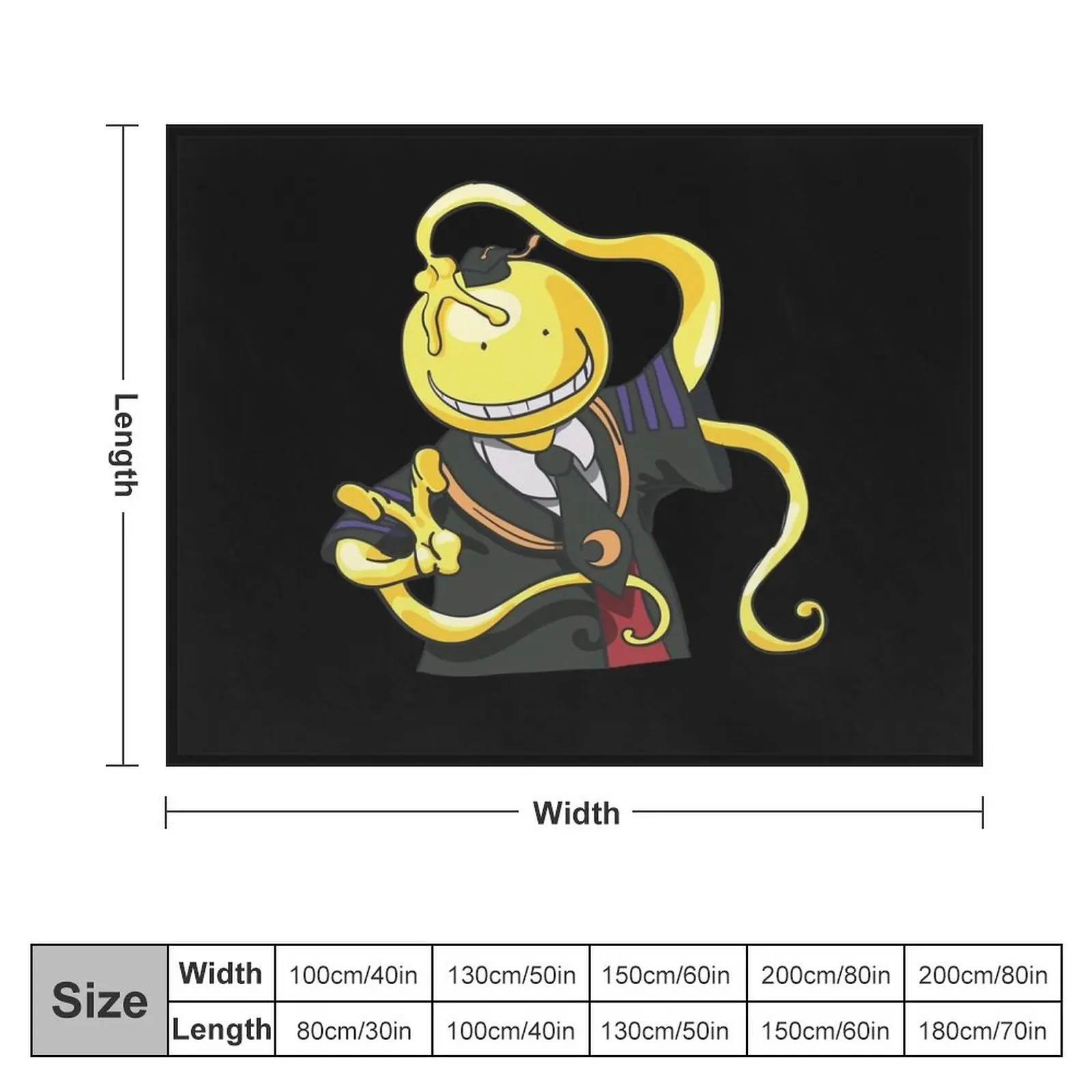 Koro Sensei Fanart Classic Throw Blanket Thins Luxury Thicken Blankets