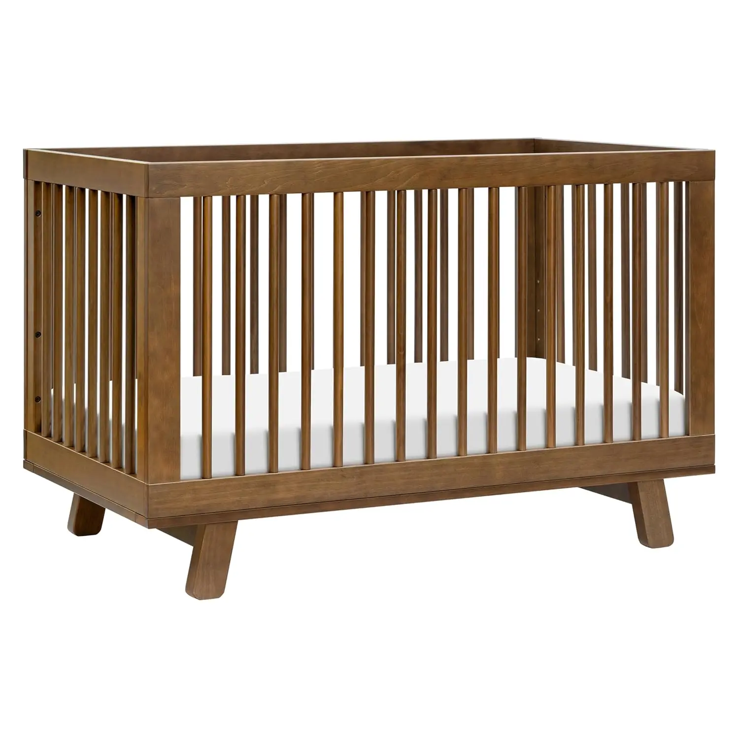 Babyletto Hudson 3-in-1 Convertible Crib with Toddler Bed Conversion Kit in Natural Walnut Greenguard Gold Certified