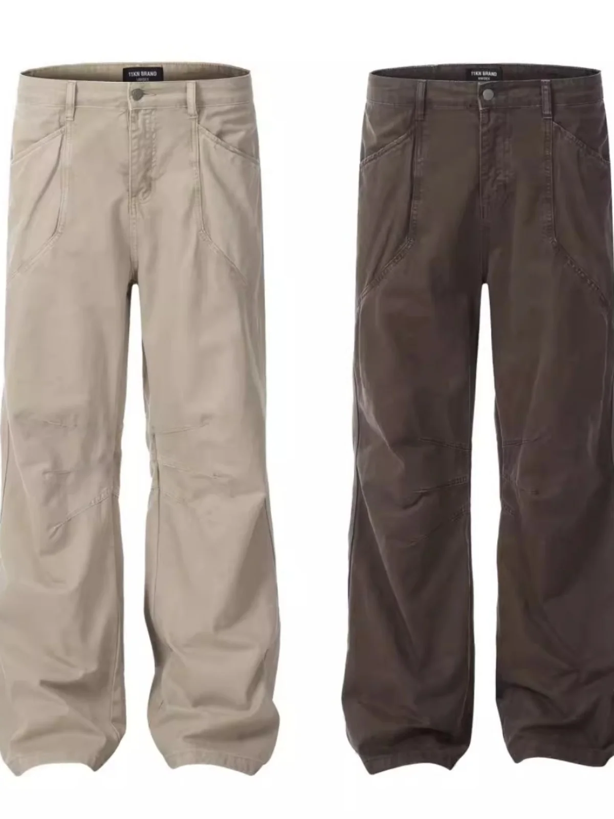 Calças de Trabalho Estilo Americano Casual, Jeans de Cintura Alta com Corte Reto para Homens e Mulheres, Estilo Jovem e Vibrante