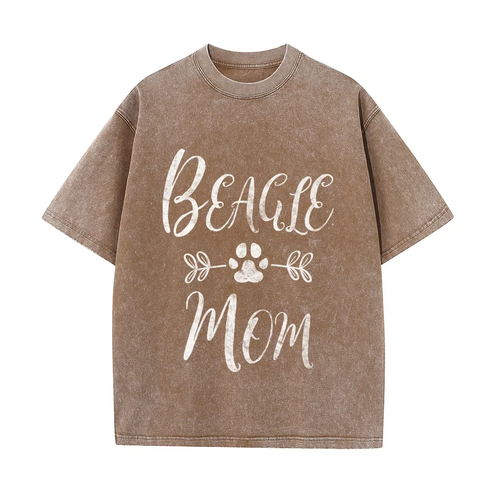 Mother's Day Lover Owner Funny Dog Mom Beagle Mama 100% Cotton Tshirt Women Gift Men Unisex T-shirt Oversized Short Sleeve Tees