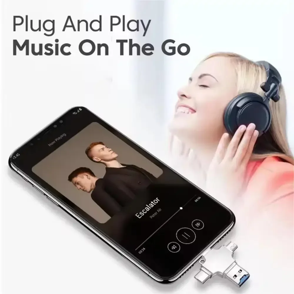 4 في 1 قارئ بطاقات الذاكرة مايكرو SD آيفون آي باد أندرويد ماك كاميرا الكمبيوتر نوع C البرق Usb C قارئ أندرويد قارئ محمول