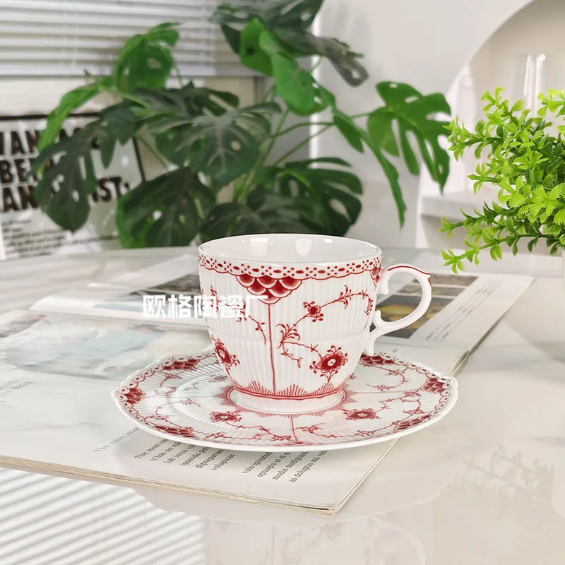 

Coffee Cup Tea Cup with Saucer Bone China Suitable for Afternoon Tea Daily Use and Home Dining Decoration