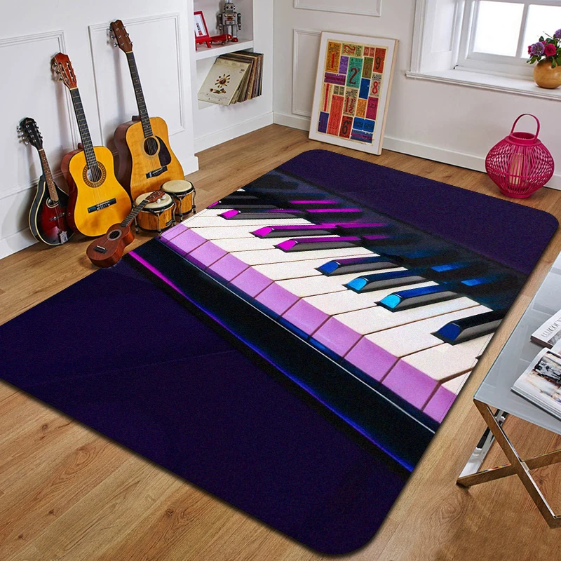 

piano Printed Carpet Fashion Yoga Mat Non-Slip Carpet Bedroom Decoration Outdoor Carpet Bedroom Birthday Gift