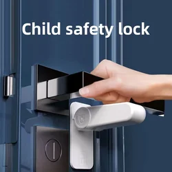 Child Safety Door Handle Locks Protect Baby Door Handle Locks Pet Room Door Handle Locks Easy to Install and Use 3M VHB Adhesive