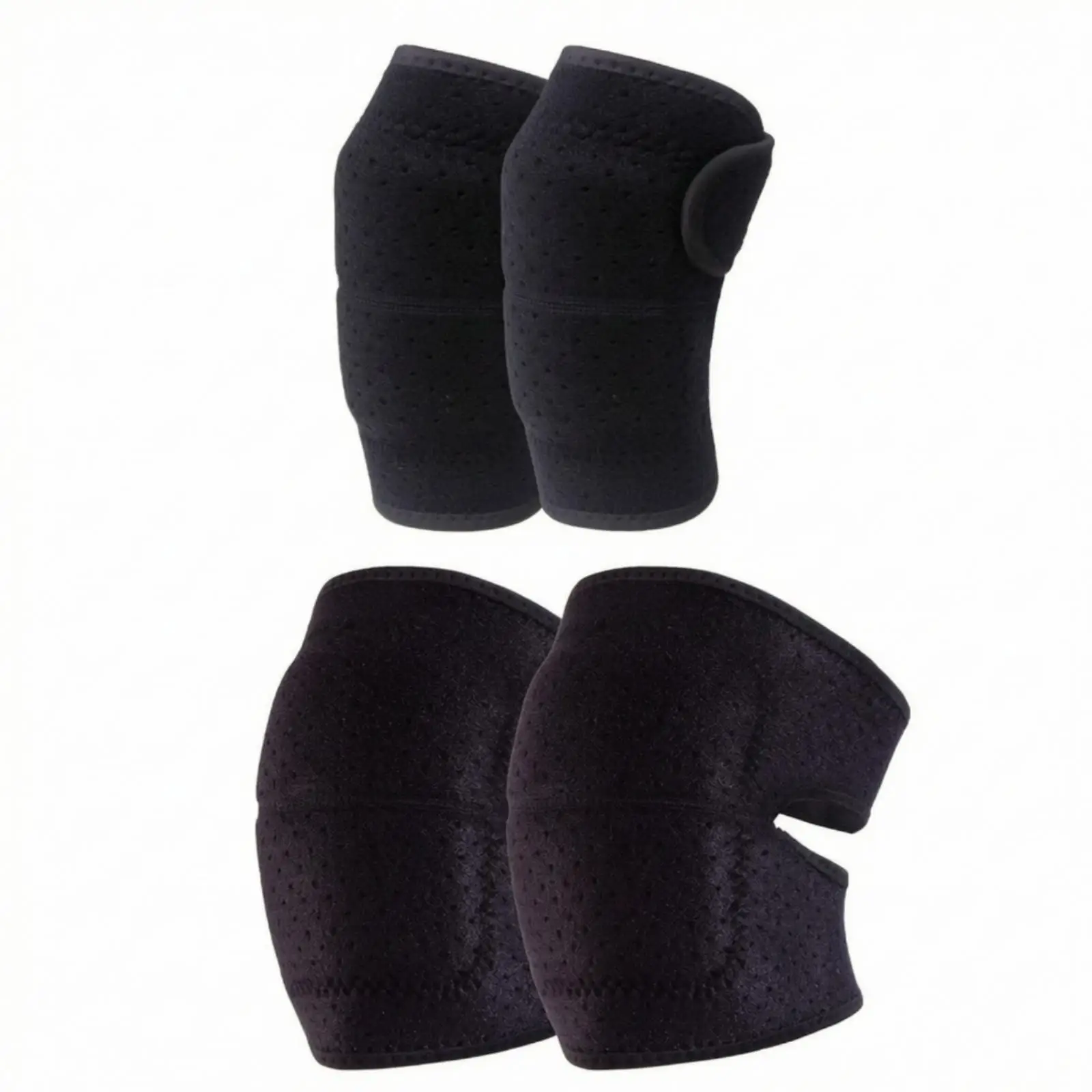 4 Pieces Padded Knee and Elbow Pad Breathable Safeguarding Pad with Adjustable Straps Soft Knee Cap Protector Pads for Dance,