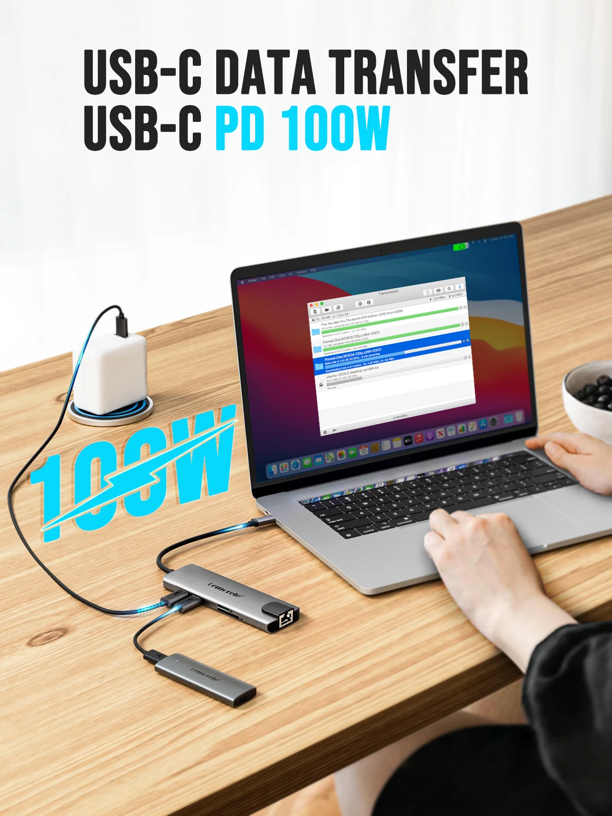 Lemorele USB Hub USB 3,0 zu HDMI 4 k30hz Typ C Docking station USB C Hub Adapter Gigabit Ethernet für Xiaomi Lenovo MacBook Pro