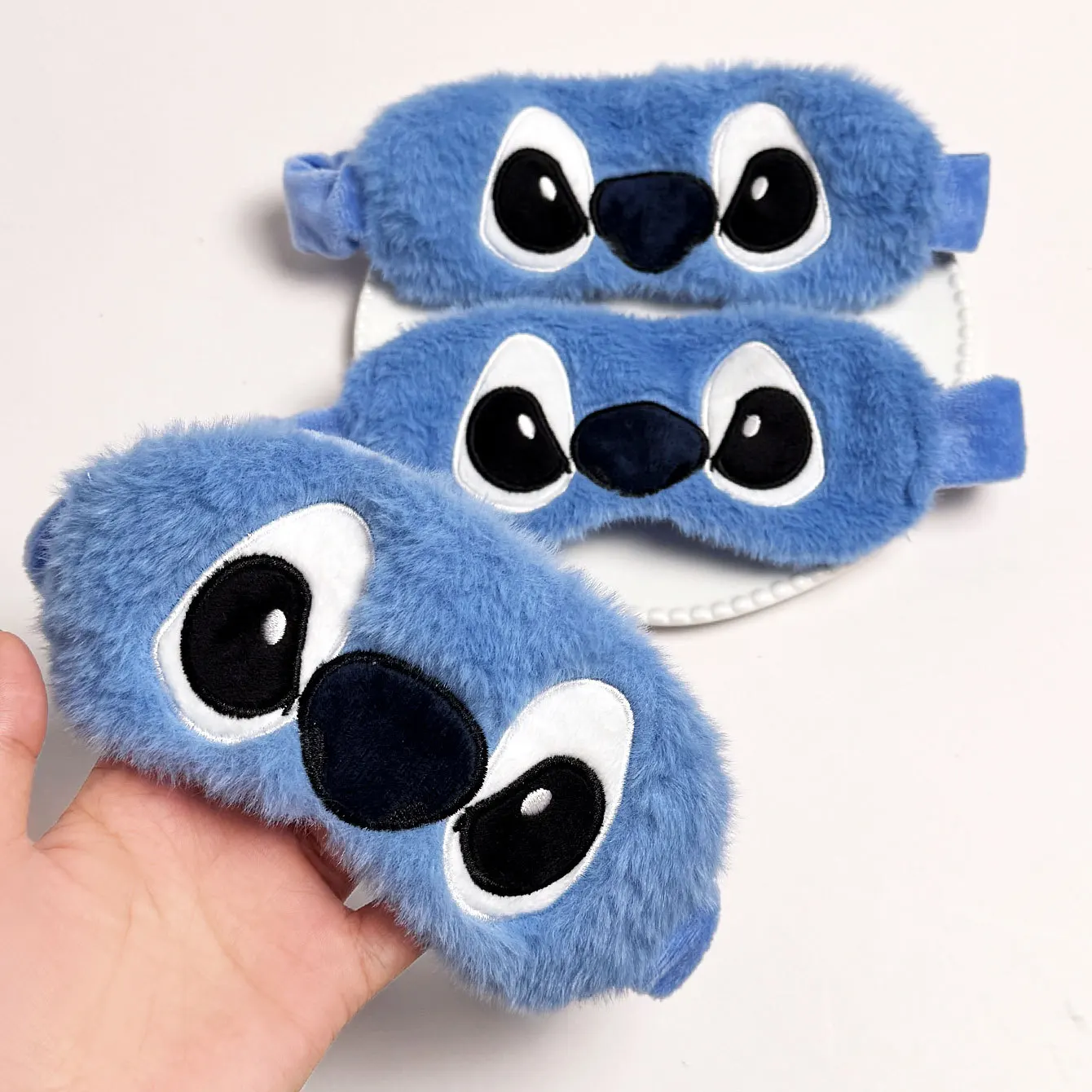 

Disney Stitch Cute Cartoon Plush Eye Masks Kawaii Anime Soft Stuffed Blindfold Sleeping Block Out Light Eye Mask Christmas Gifts