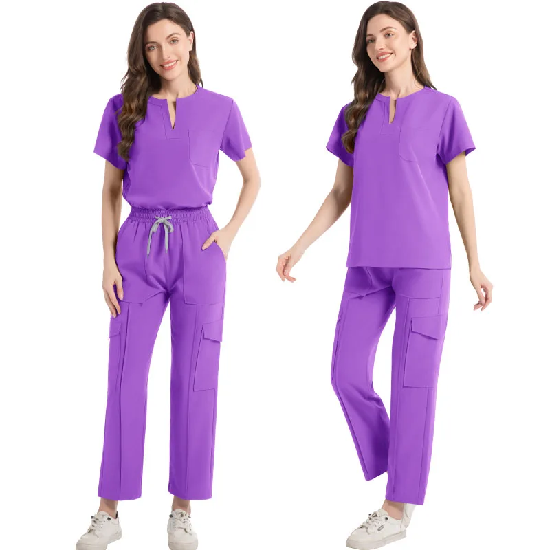Conjunto corto ajustado para correr para mujer, uniforme médico para enfermera, ropa clínica cómoda, accesorios para quirófano de laboratorio