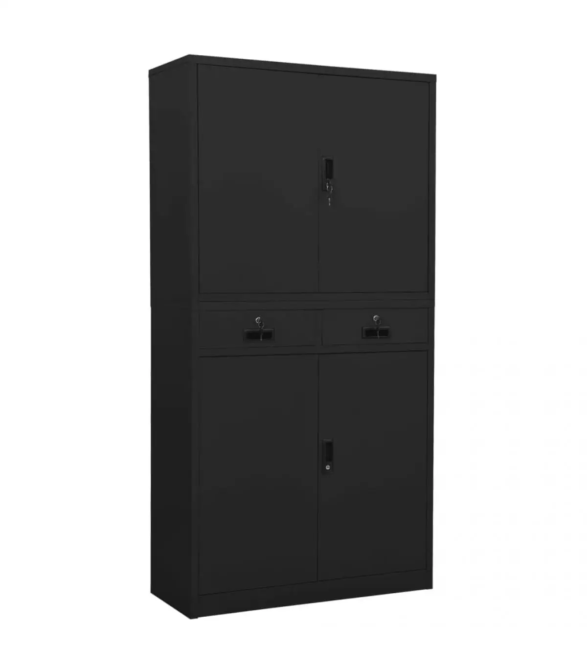 90x40x180 cm anthracite gray steel office cabinet storage lockers