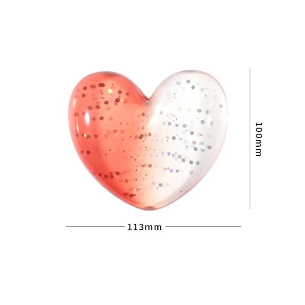 Nuevo Almohadilla para reposamuñecas transparente en forma de corazón, almohadilla antideslizante para aliviar el dolor de manos, almohadilla de soporte para muñeca, cómoda y suave alfombrilla Universal para ratón