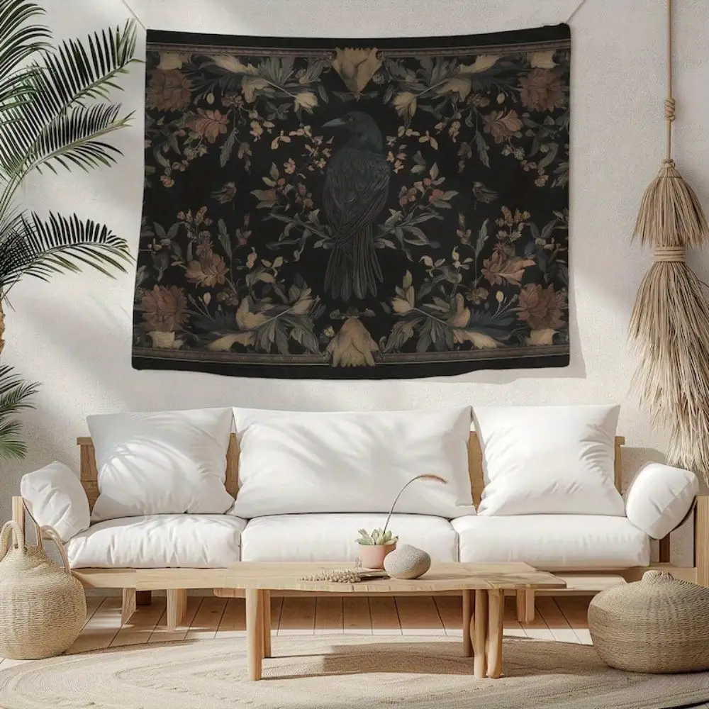 1 قطعة خلفية الغراب خمر الخوخ الجلد البوليستر نسيج غرفة المعيشة غرفة نوم مكتب نسيج غرفة المنزل ديكور الحفلات #3