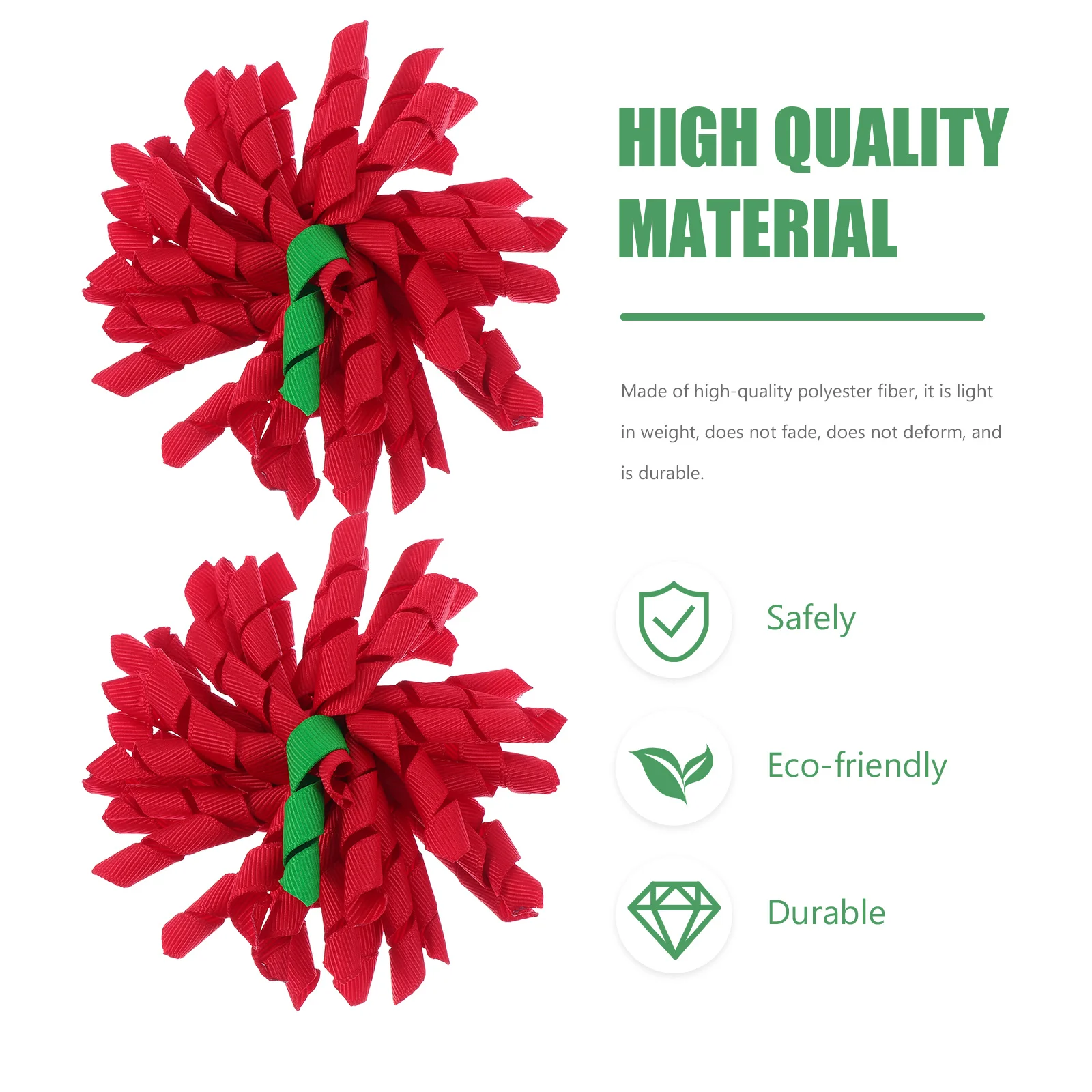 

5Pcs Curly Hair Bow Clips Christmas Kids Headdress Colored Party Girls Hair Accessories Elegant Festival Hairpins