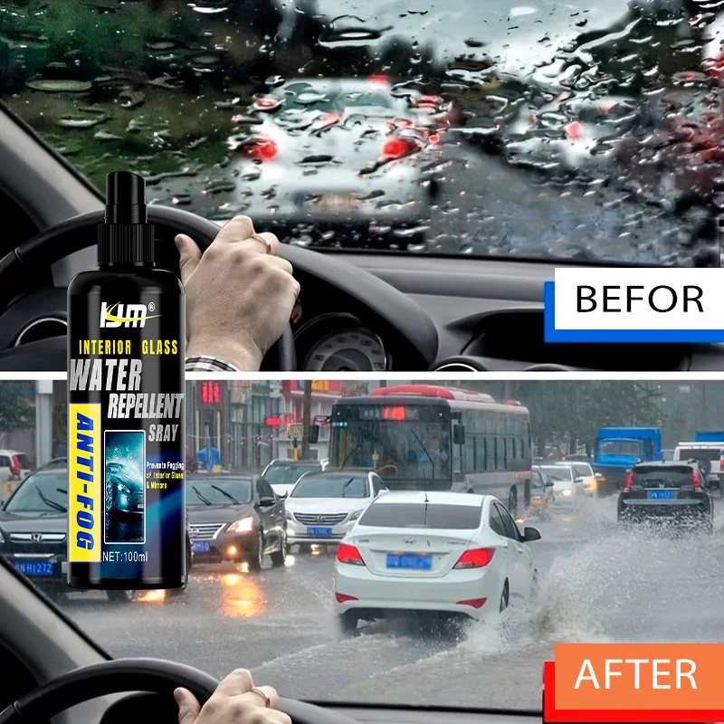 

Противотуманный водоотталкивающий спрей для внутреннего стекла, 100 мл — Clear Vision, легко наносится, безопасность вождения, зеркальное покрытие, защита от атмосферных воздействий