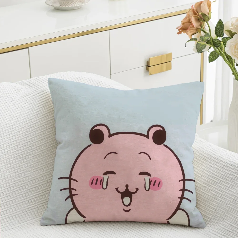 Cushion Cover for Pillow Chiikawa Ornamental Pillows Decorative Pillowcase Home Decoration Room Decorating Items Cushions Covers