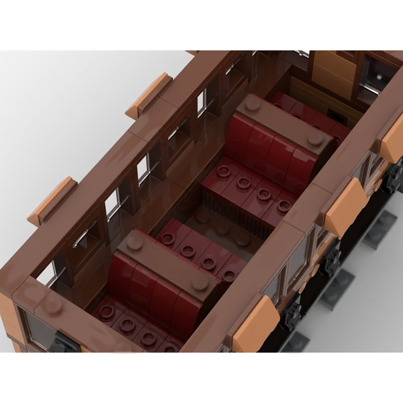 Moc قوالب بناء مدربي الركاب - سلسلة الخط المحلي التكنولوجيا وحدات كتل هدايا عيد الميلاد ألعاب DIY مجموعات التجميع #4