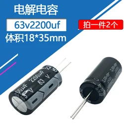 Condensatori elettrolitici in alluminio 63 v2200uf 18x35mm 2200 uf63v 63 v2200mf 2200 mf63v 63wv 2200MFD 63vdc 2200uf 63v 3300uf 4700uf 63v