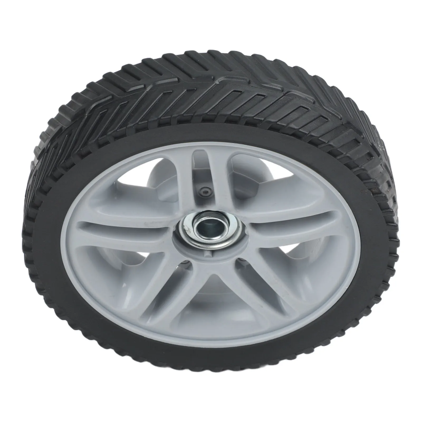 Sturdy Black Lawn Mower Wheels Set 17cm Front 20mm Rear Replacement Parts For Grass Cutter Machine Garden Yard Care Accessories