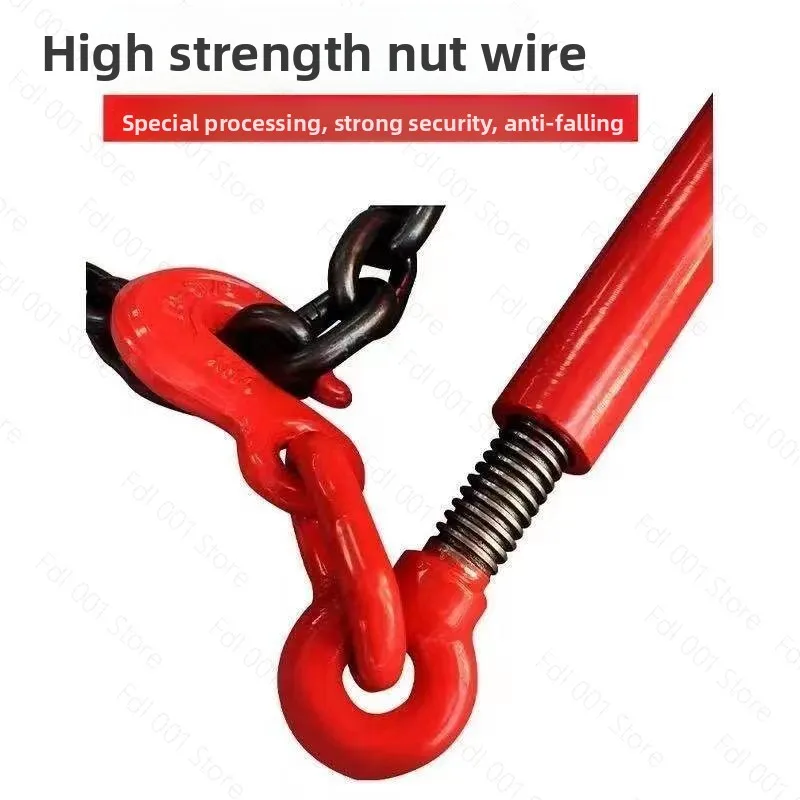 Ratchet Tie Down for Truck Chain Heavy Duty Cargo Tie Down Strap with Lever Handle Binding Secure