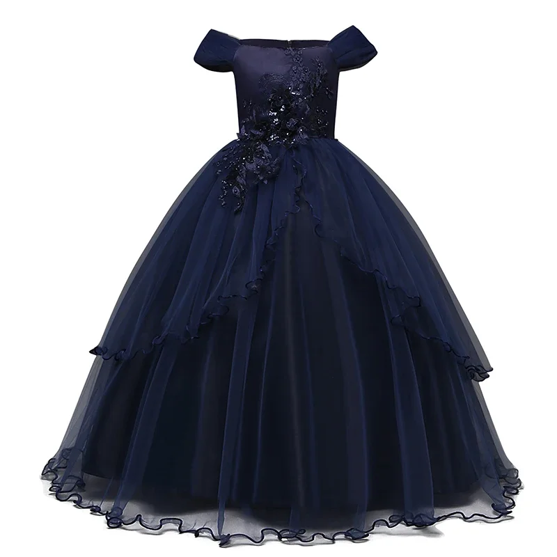 Robe de soirée élégante pour filles, tenue de princesse pour enfants