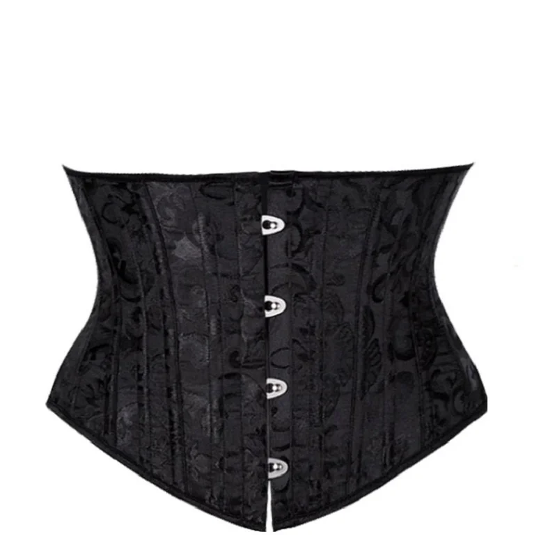 Underbust White Black Corset Woman Belt Plus Size Top Short Steel Boned Girdles Slimming Waist Shapers Gothic Clothing Bodice - view 5