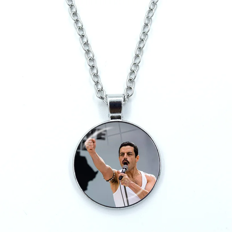 Queen Freddie Mercury Rock Star Glass Dome Cabochon Pendant Fashion Crystal Jewelry