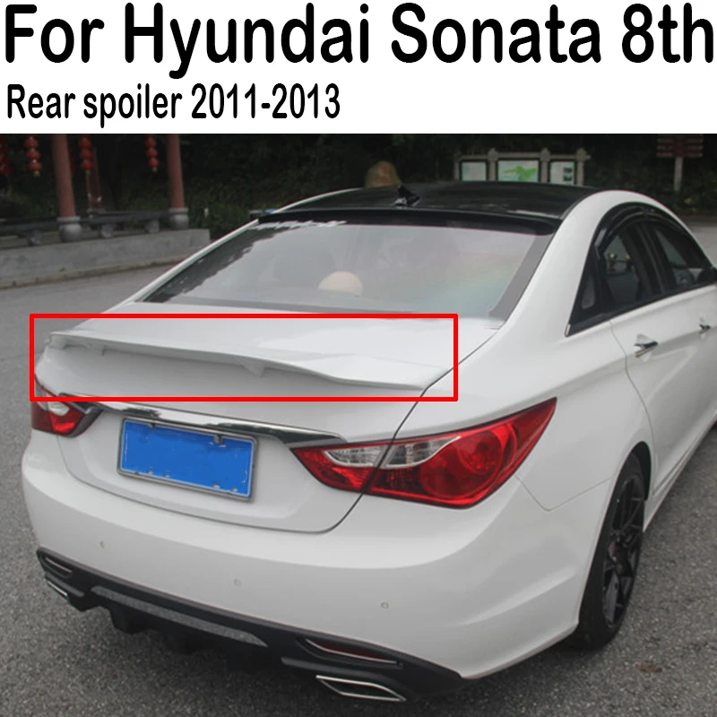 

For 2011 2012 2013 Hyundai Sonata 8th Car R Style Rear Trunk Lid Boot Car Spoiler Wings Tuning Exterior Accessories