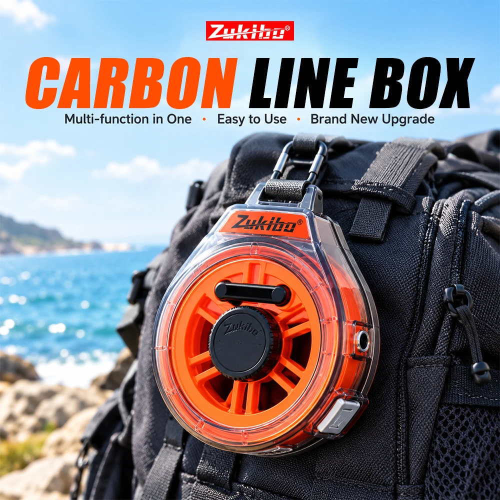 ZUKIBO Verbesserte Fluorocarbon-Schnurbox Schnell-Aufwickelbrett Schnurabschneider Austauschbare Spule Schnurverriegelung Anti-Verwicklungs-Angelwerkzeug – Detail 7