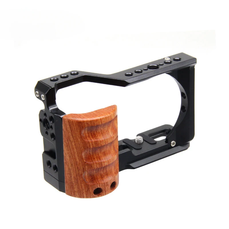 

Suitable for Sony Zve10 Camera Rabbit Cage Wooden Handle Mirrorless Camera Vertical Shot Photography Quick Shoe Stable